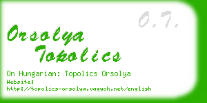 orsolya topolics business card